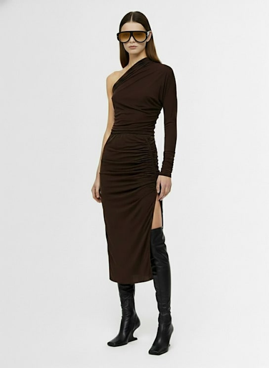 Rick Owens: Diana asymmetrical top - Brown - women_1 | Luisa Via Roma