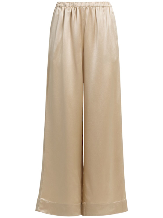 By Malene Birger: Hose aus Satin „Cabello“ - Beige - women_0 | Luisa Via Roma