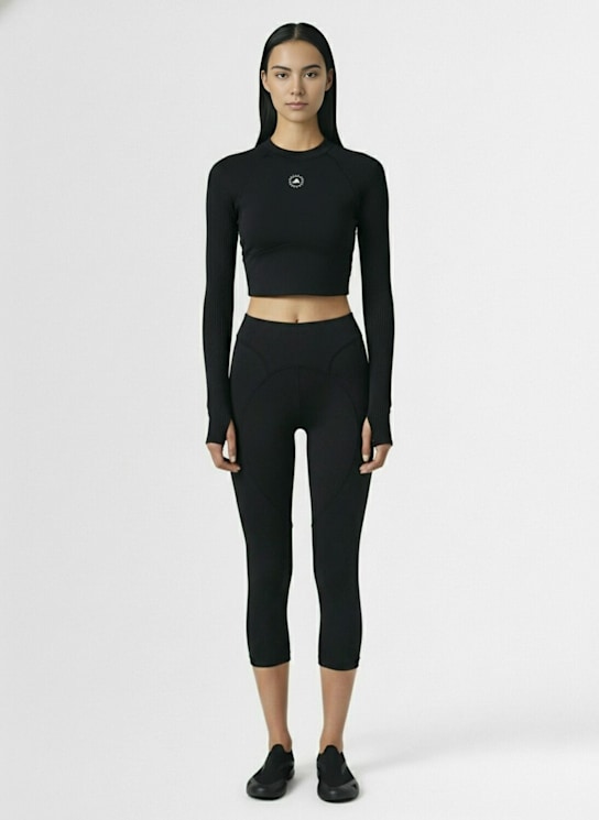 adidas By Stella McCartney: Training Micro Dot capri leggings - women_1 | Luisa Via Roma