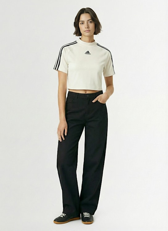 adidas Originals: Teamgeist crop top - White - women_1 | Luisa Via Roma
