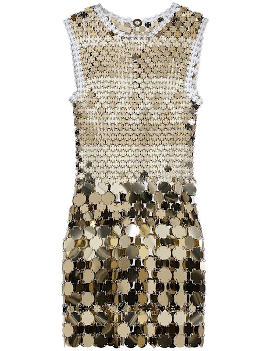 Rabanne: Vestido corto - Oro - women_0 | Luisa Via Roma