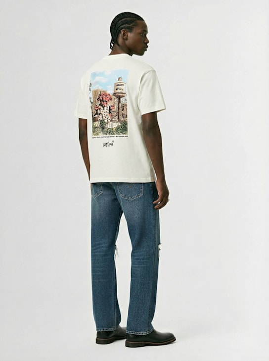 Carhartt WIP: Camiseta de algodón orgánico - Blanco - men_1 | Luisa Via Roma