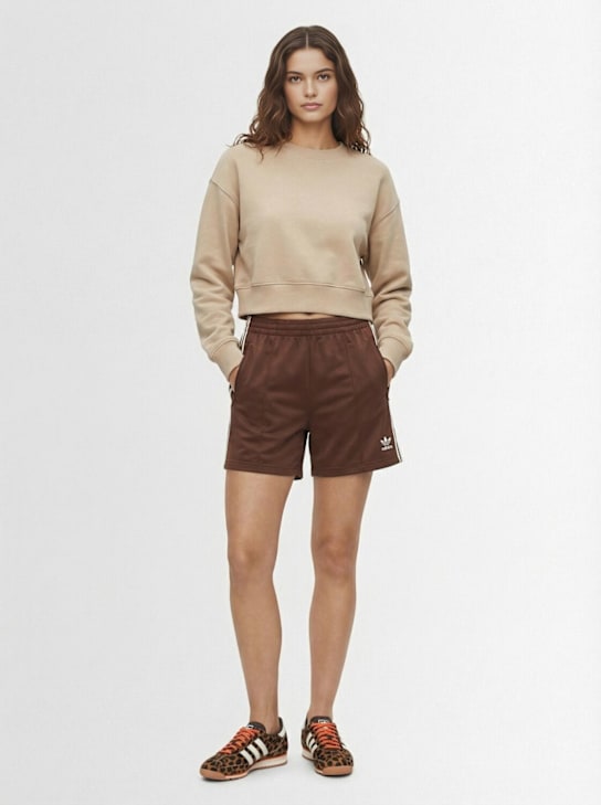 adidas Originals: Firebird shorts - Auburn/Owhite - women_1 | Luisa Via Roma