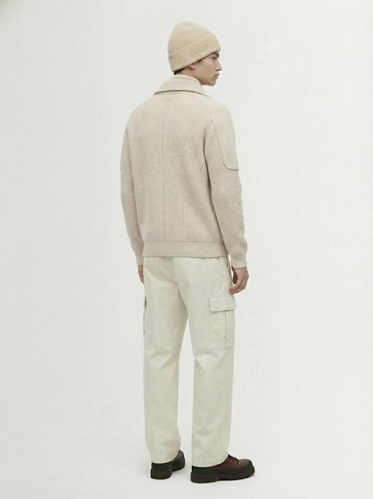 Moose Knuckles: Colson wool blend knit full-zip sweater - men_1 | Luisa Via Roma