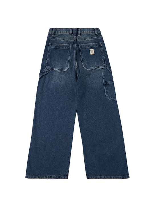 Diesel Kids: Washed denim straight jeans - Blau - kids-girls_1 | Luisa Via Roma