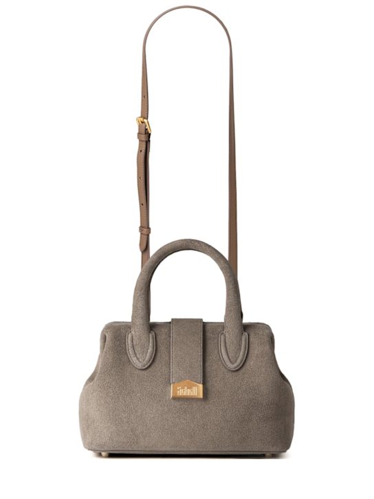 Schell: Small suede doctor bag - Taupe - women_0 | Luisa Via Roma