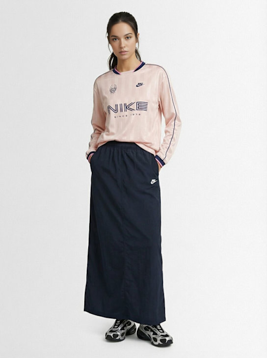 Nike: Chill poplin long skirt - Black/Sail - women_1 | Luisa Via Roma