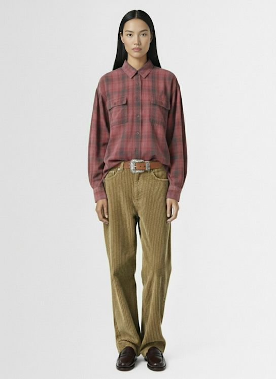 Our Legacy: Dime check flannel shirt - women_1 | Luisa Via Roma