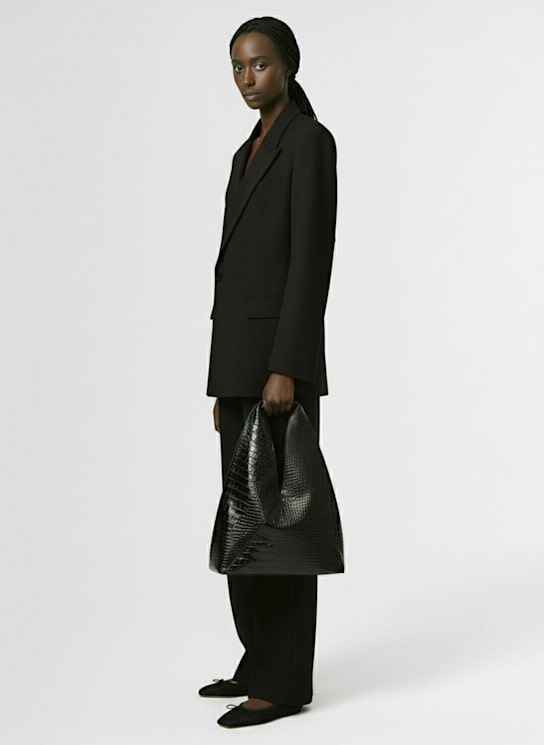 MM6 Maison Margiela: Light wool blend double breast blazer - women_1 | Luisa Via Roma