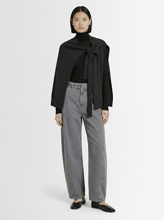 Lemaire: Trompe l'oeil wool scarf - women_1 | Luisa Via Roma