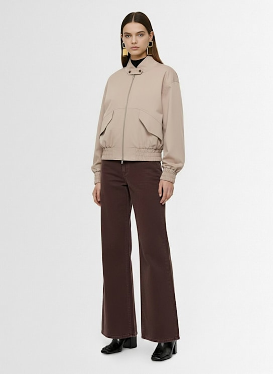 Magda Butrym: Low waist denim straight jeans - Brown - women_1 | Luisa Via Roma