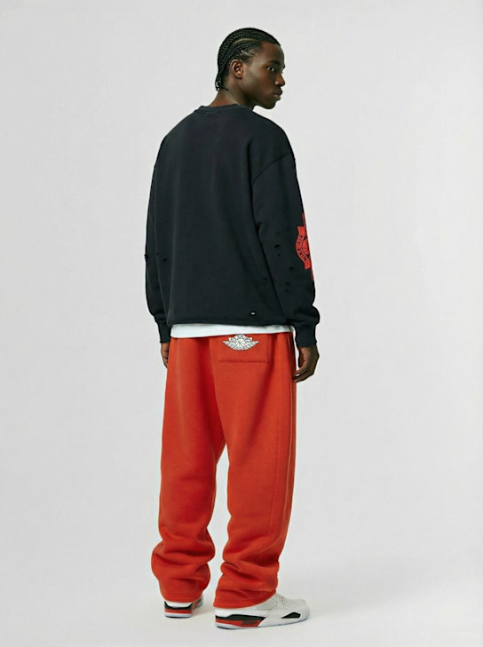 Jordan: T-shirt Rare Air a maniche lunghe - Black/Chile Red - men_1 | Luisa Via Roma