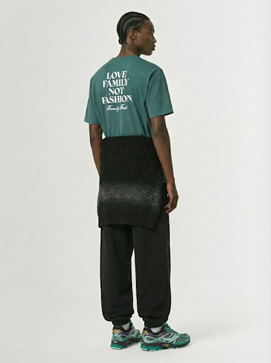 Family First: Logo cotton t-shirt - Green - men_1 | Luisa Via Roma