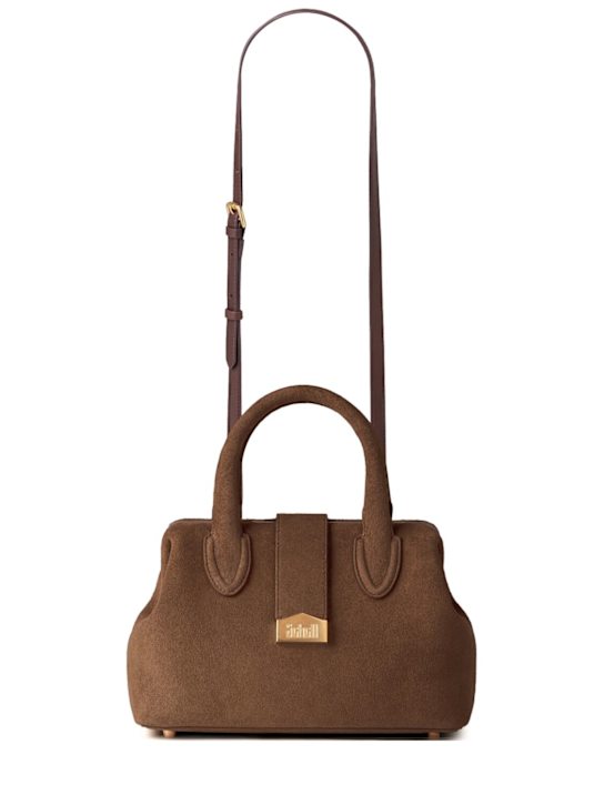 Schell: Small suede doctor bag - Chocolate - women_0 | Luisa Via Roma