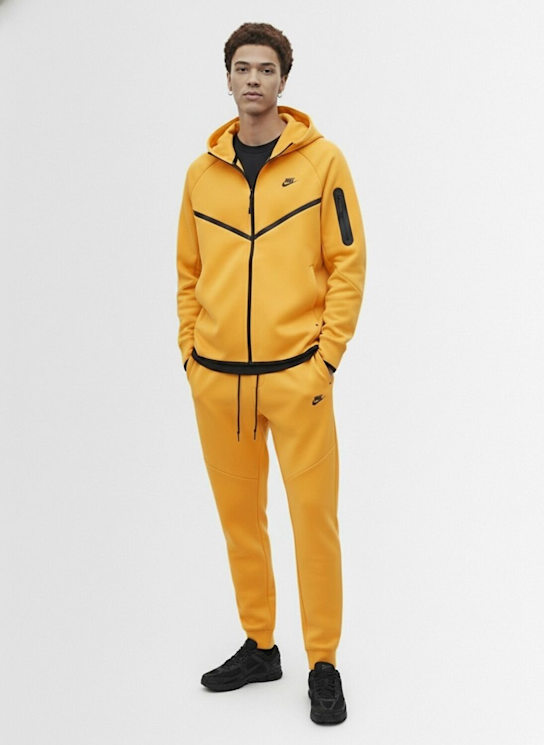 Nike: Hoodie aus Baumwollmischung „Windrunner“ - Gelb - men_1 | Luisa Via Roma
