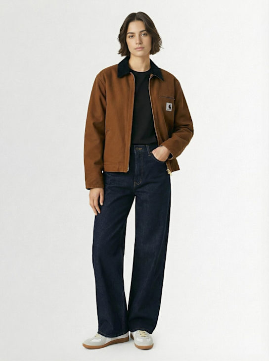 Sacai: Carhartt WIP Duck puffer jacket - Brown - women_1 | Luisa Via Roma