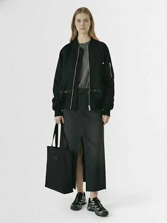 Sacai: Nylon twill jacket - Black - women_1 | Luisa Via Roma