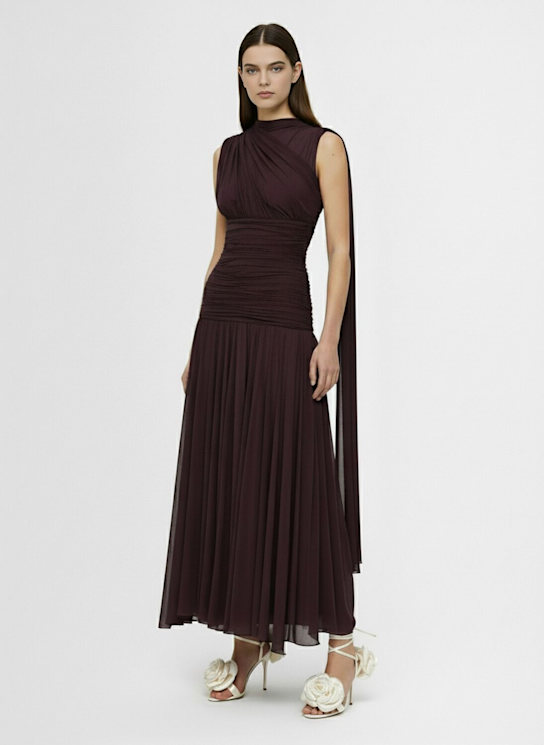 Magda Butrym: Vestido largo drapeado - women_1 | Luisa Via Roma