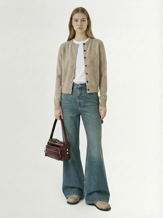 Diesel: D-sire-w low rise wide jeans - Blue - women_1 | Luisa Via Roma