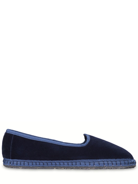Flabelus: Mules Amy en velours - Dark Blue/Blue - women_0 | Luisa Via Roma