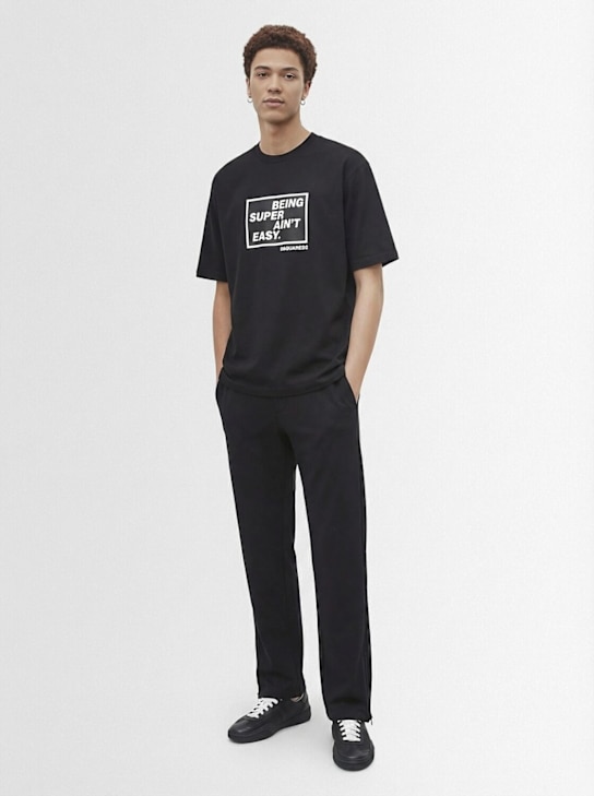 Dsquared2: Loose fit t-shirt - Black - men_1 | Luisa Via Roma