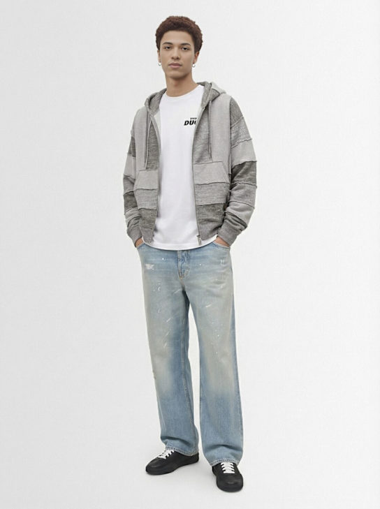 Dsquared2: Magliano Venue fit zipped hoodie - Grey Melange Mi - men_1 | Luisa Via Roma