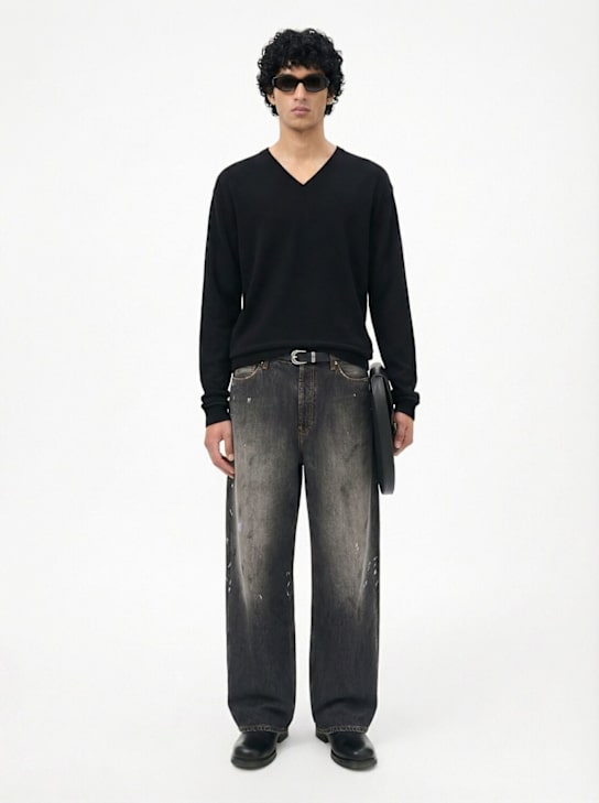 Acne Studios: Trafalgar 2023 Loose fit jeans - Black - men_1 | Luisa Via Roma