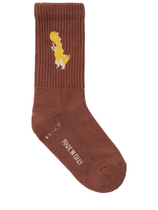 Kiddin': Cotton blend socks - タバコ - kids-boys_0 | Luisa Via Roma