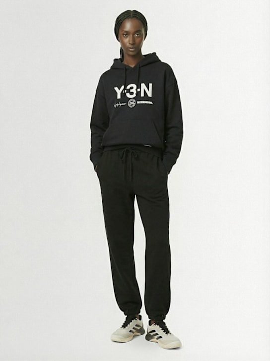 Y-3: NBHD GFX cotton hoodie - women_1 | Luisa Via Roma