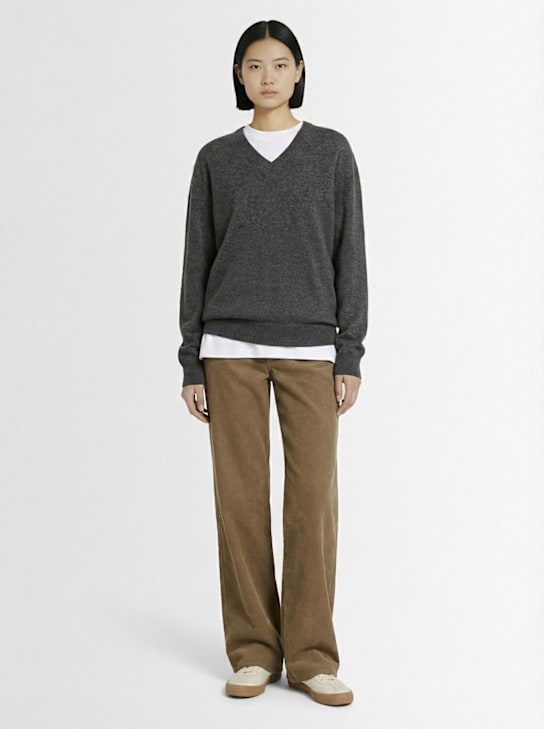 The Row: Eglitta courduroi cotton wide pants - Beige - women_1 | Luisa Via Roma