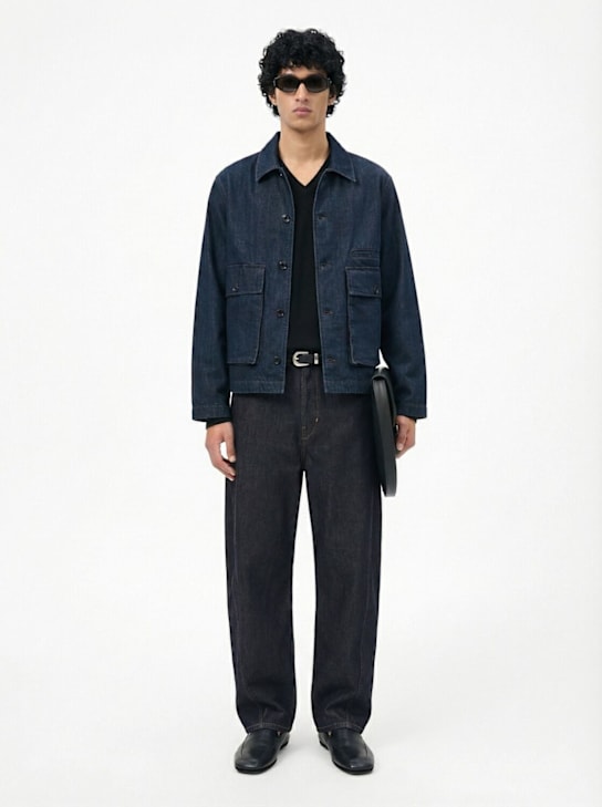 Lemaire: Twisted cotton workwear pants - men_1 | Luisa Via Roma