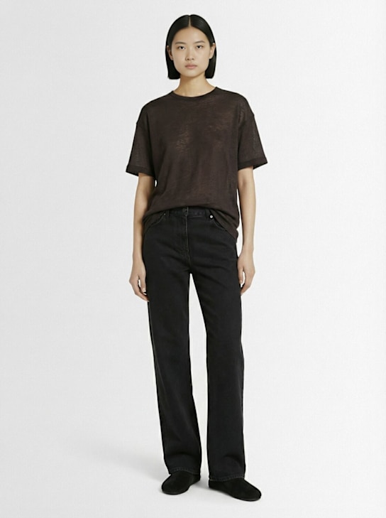 The Row: Clair denim high waisted jeans - Washed Black - women_1 | Luisa Via Roma