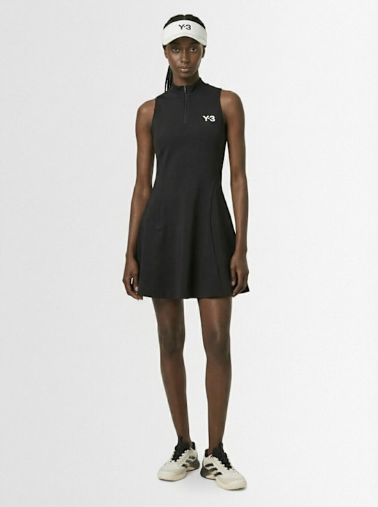Y-3: Vestido de tennis - Negro - women_1 | Luisa Via Roma