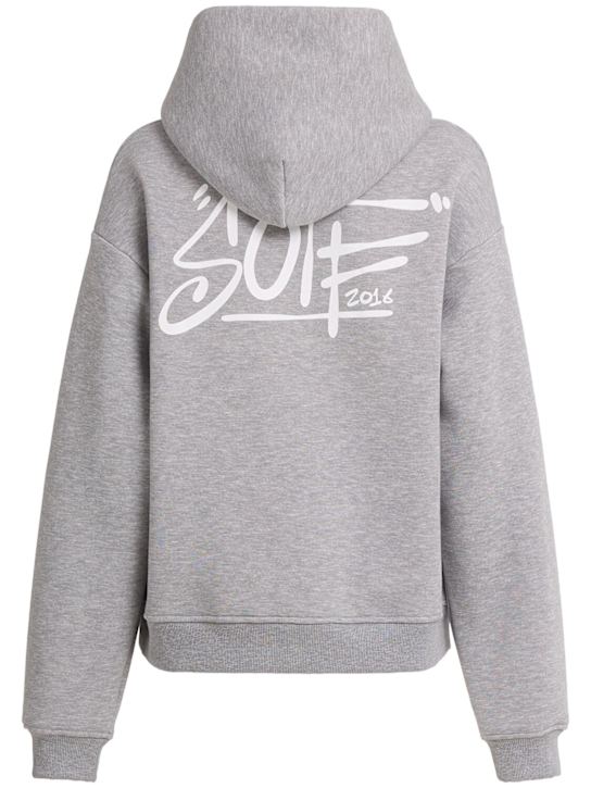 SOTF: Tag sweatshirt hoodie - ヘザーグレー - women_1 | Luisa Via Roma