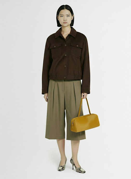 The Frankie Shop: Hester faux suede jacket - Brown - women_1 | Luisa Via Roma