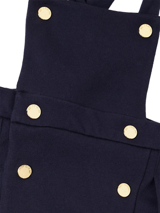 Petit Bateau: Cotton chambray overall dress - Blau - kids-girls_1 | Luisa Via Roma