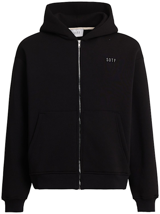 SOTF: Duomo tag cotton blend sweatshirt hoodie - men_1 | Luisa Via Roma