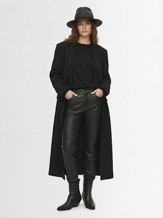 Ann Demeulemeester: Stefe high comfort collarless coat - Black - women_1 | Luisa Via Roma