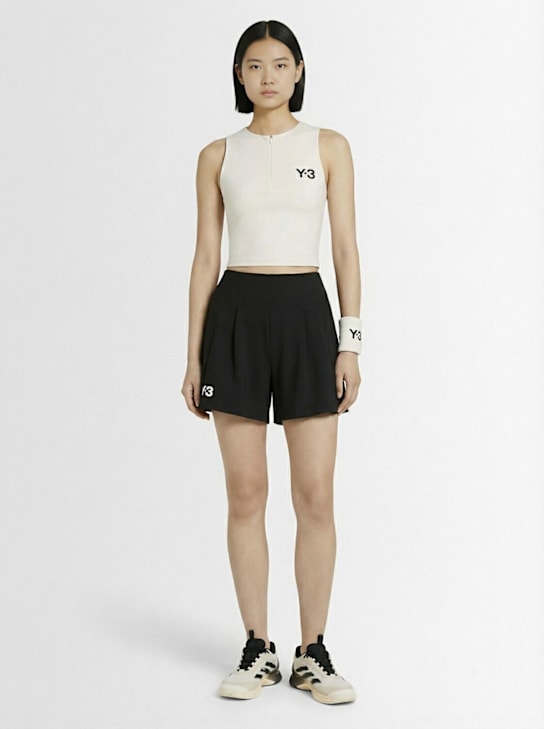 Y-3: Tennis Match Pro shorts - Black - women_1 | Luisa Via Roma