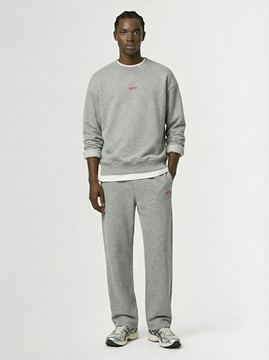 SOTF: Standard open leg joggers - Heather Grey - men_1 | Luisa Via Roma