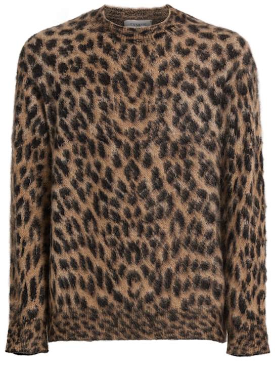 Laneus: Leopard print knit sweater - men_0 | Luisa Via Roma
