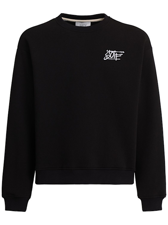 SOTF: Tag crewneck sweatshirt - ブラック - men_0 | Luisa Via Roma
