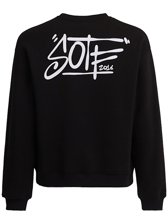 SOTF: Tag crewneck sweatshirt - ブラック - men_1 | Luisa Via Roma