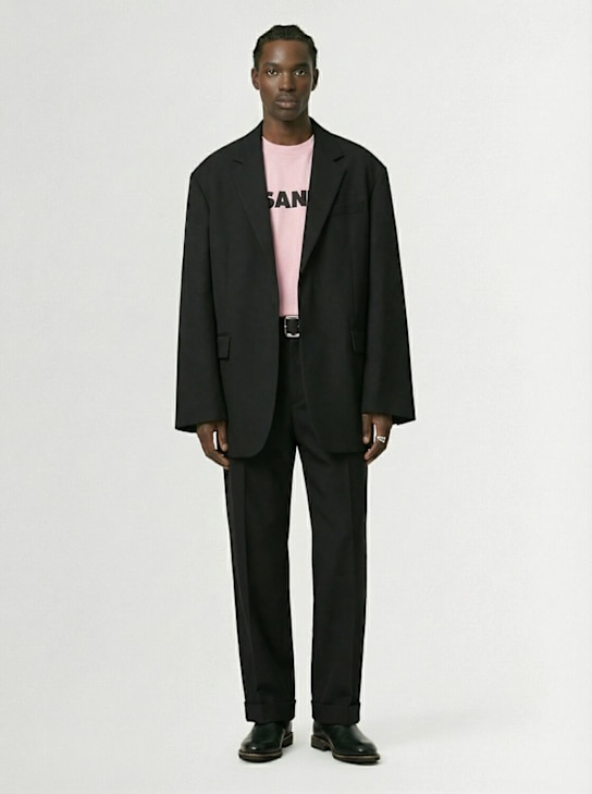 Jil Sander: Jil Sander logo棉质T恤 - men_1 | Luisa Via Roma
