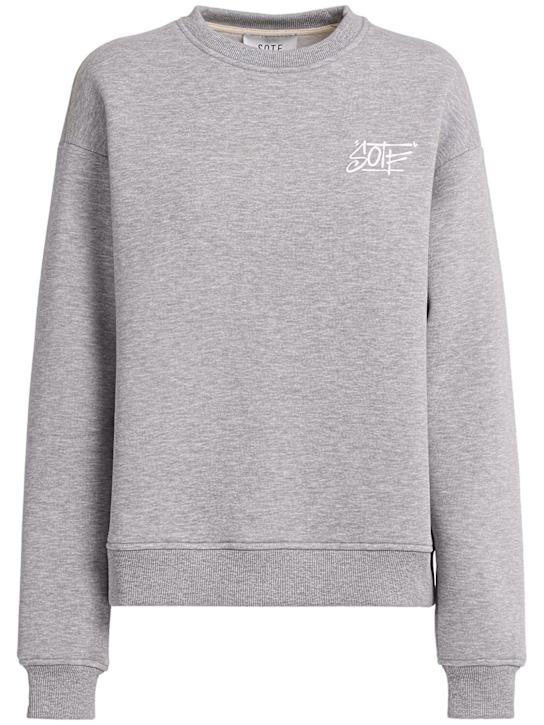 SOTF: Tag圆领卫衣 - 麻灰色 - women_0 | Luisa Via Roma