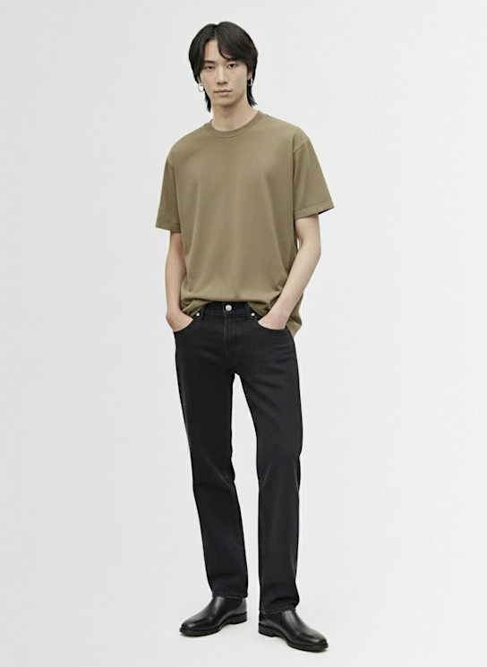 Our Legacy: Short sleeve cotton t-shirt - Olive Green - men_1 | Luisa Via Roma