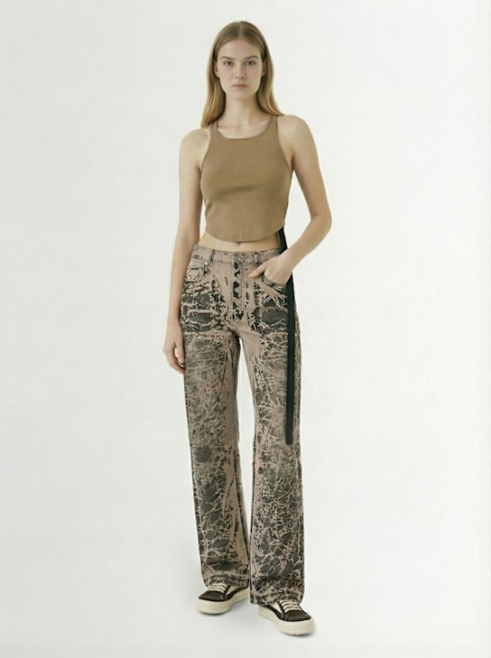 Rick Owens DRKSHDW: Geth denim mid rise baggy jeans - Black/Silver - women_1 | Luisa Via Roma