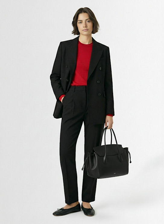 A.EMERY: Otto wool tailoring flared pants - Black - women_1 | Luisa Via Roma