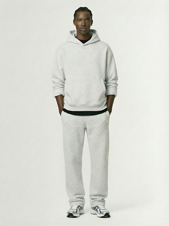 SOTF: コットン混紡スウェットパンツ - ヘザーグレー - men_1 | Luisa Via Roma