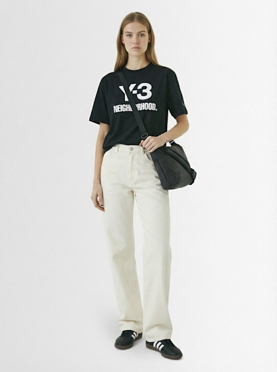 Y-3: NBHD logo cotton t-shirt - women_1 | Luisa Via Roma